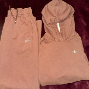 ALO ACCOLADE CHESTNUT HOODIE & PANTS